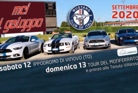 Sabato all’ippodromo di Vinovo Auto Mustang e cavalli in pista