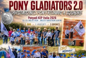 La rappresentativa sostenuta da LRHA Lazio Reining e dal Comitato Regionale FISE Lazio conquista il secondo posto nel Pony Reining a squadre